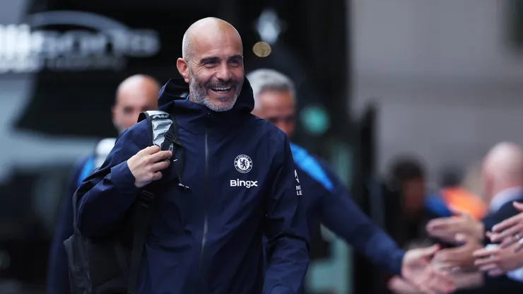 LONDON, ENGLAND - AUGUST 22: Enzo Maresca, Manager of Chelsea, arrives at the stadium prior to prior to the UEFA Europa Conference League Play-Off 1st leg match between Chelsea v Servette FC at Stamford Bridge on August 22, 2024 in London, England. (Photo by Richard Pelham/Getty Images)