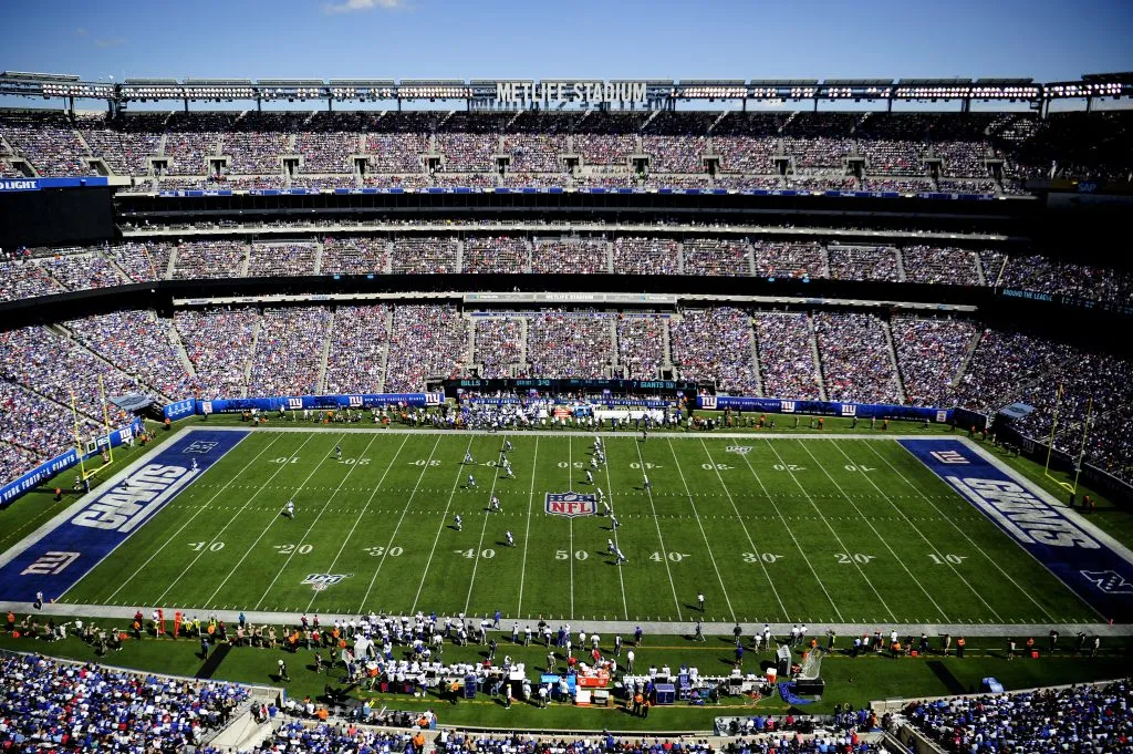 Uma visão geral do Metlife Stadium durante o segundo quarto do jogo entre o New York Giants e o Buffalo Bills em 15 de setembro de 2019 em East Rutherford, Nova Jersey. (Foto de Sarah Stier/Getty Images)