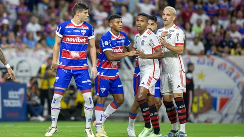 Kusevic jogador do Fortaleza durante partida contra o Flamengo no estádio Arena Castelão pelo campeonato Brasileiro A 2024. Foto: Baggio Rodrigues/AGIF