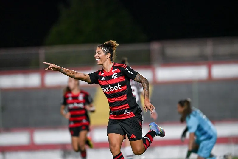 Cristiane comemora gol marcado contra o Fluminense (Reprodução/Nayra Halm/Staff Images Woman/CBF)