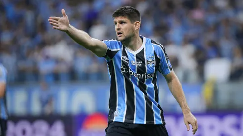 Kannemann jogador do Gremio durante partida contra o Flamengo no estadio Arena do Gremio pelo campeonato Brasileiro A 2024. Foto: Maxi Franzoi/AGIF