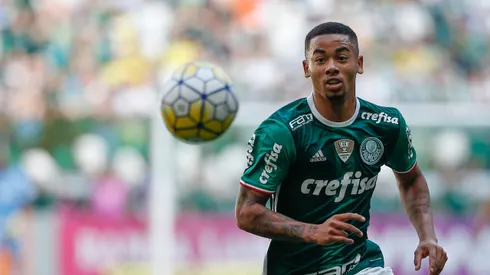 Gabriel Jesus do Palmeiras durante partida contra o Botafogo pelo Campeonato Brasileiro A de 2016 na Arena Allianz Parque.