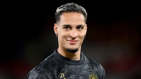 Antony em partida pelo Manchester United. (Photo by Justin Setterfield/Getty Images)