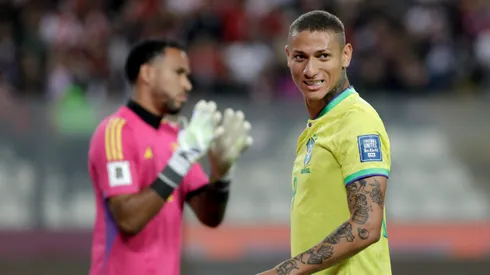 LIMA, PERU – SEPTEMBER 12: Richarlison of Brazil reacts during a FIFA World Cup 2026 Qualifier match between Peru and Brazil at Estadio Nacional de Lima on September 12, 2023 in Lima, Peru. (Photo by Mariana Bazo/Getty Images)