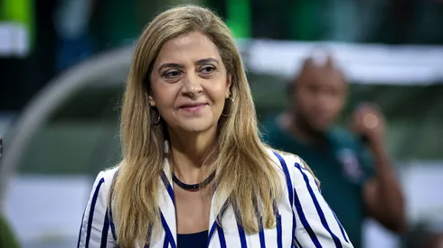Leila Pereira presidente do Palmeiras antes de partida contra o Ceara no estadio Arena Allianz Parque pelo campeonato Copa Do Brasil 2025. Foto: Fabio Giannelli/AGIF