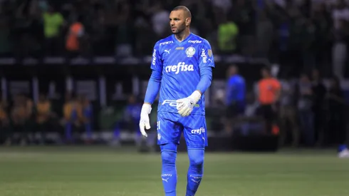Weverton goleiro do Palmeiras durante partida contra o Botafogo no estadio Arena Allianz Parque pelo campeonato Copa Libertadores 2024.