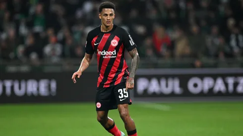 Tuta of Frankfurt in action during the Bundesliga match between SV Werder Bremen and Eintracht Frankfurt at Wohninvest Weserstadion on November 12, 2023 in Bremen, Germany.