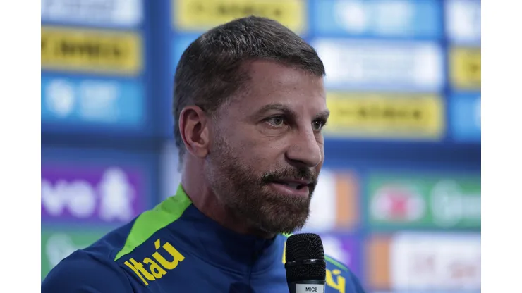 Pedrinho presidente do Vasco e apresentado como Chefe de Delegacao da CBF durante em coletiva de imprensa antes do treino da equipe realizado no CT Joaquim Grava.