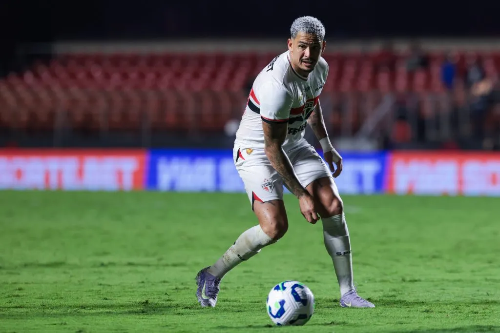Luciano jogador do Sao Paulo durante partida contra o Nautico no estadio Morumbi pelo campeonato Copa Do Brasil 2025. Foto: Marcello Zambrana/AGIF