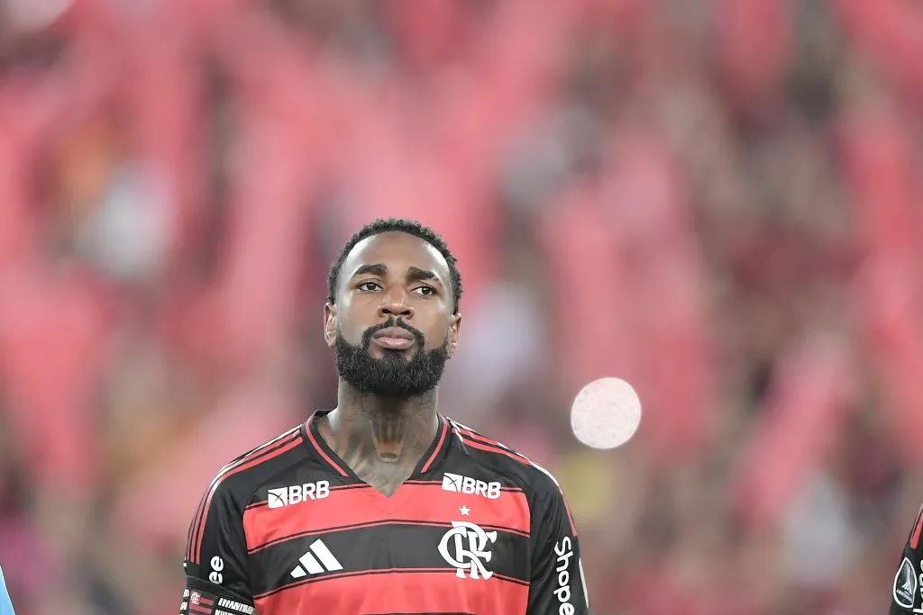 Gerson jogador do Flamengo durante partida contra o Deportivo Tachira no estadio Maracana pelo campeonato Copa Libertadores 2025. Foto: Thiago Ribeiro/AGIF