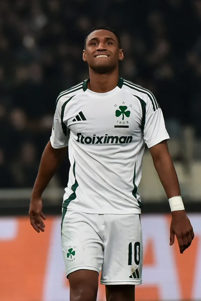 ATHENS, GREECE – DECEMBER 19: Tetê of Panathinaikos FC  during the UEFA Conference League 2024/25 League Phase MD6 match between Panathinaikos FC and FC Dinamo-Minsk at  on December 19, 2024 in Athens, Greece. (Photo by Milos Bicanski/Getty Images)