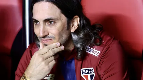 Zubeldía durante confronto contra o Talleres na Libertadores 2025.