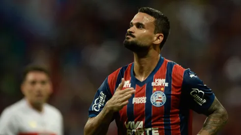 BA – SALVADOR – 31/05/2025 – BRASILEIRO A 2025, BAHIA X SAO PAULO – Willian Jose jogador do Bahia comemora seu gol durante partida contra o Sao Paulo no estadio Arena Fonte Nova pelo campeonato Brasileiro A 2025. Foto: Jhony Pinho/AGIF
