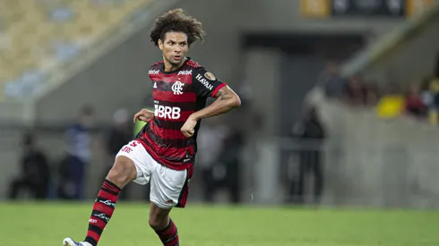 RJ - Rio de Janeiro - 17/05/2022 - COPA LIBERTADORES 2022, FLAMENGO X UNIVERSIDAD CATOLICA - Willian Arao jogador do Flamengo durante partida contra o Universidad Catolica no estadio Maracana pelo campeonato Copa Libertadores 2022. Foto: Jorge Rodrigues/AGIF