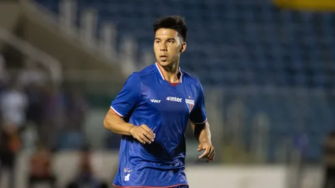 Pol Fernandez jogador do Fortaleza durante partida contra o Moto Club no estadio Presidente Vargas (CE) pelo campeonato Copa Do Nordeste 2025. Foto: Baggio Rodrigues/AGIF