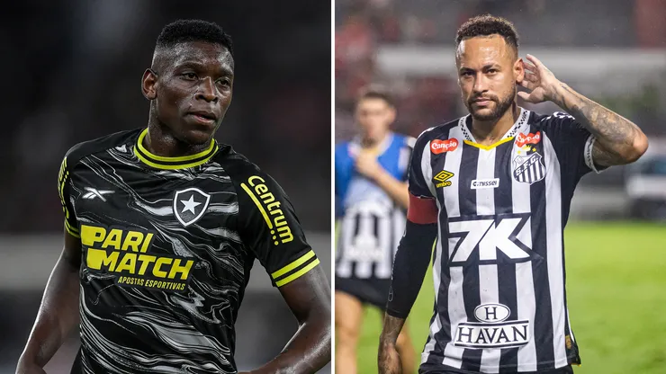 Luiz Henrique e Neymar. Foto 1: Thiago Ribeiro/AGIF / Foto 2: Itawi Albuquerque/AGIF