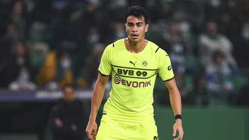 LISBON, PORTUGAL – NOVEMBER 24: Reinier of Borussia Dortmund in action during the UEFA Champions League group C match between Sporting CP and Borussia Dortmund at Estadio Jose Alvalade on November 24, 2021 in Lisbon, Portugal. (Photo by Octavio Passos/Getty Images)