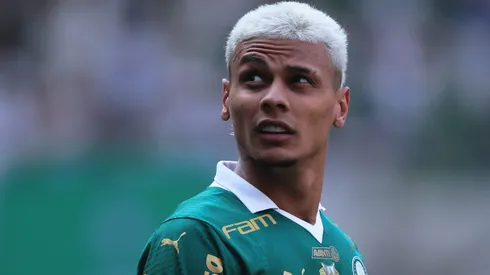 Richard Rios jogador do Palmeiras durante partida contra o Sao Paulo no estadio Arena Allianz Parque pelo campeonato Brasileiro A 2024.