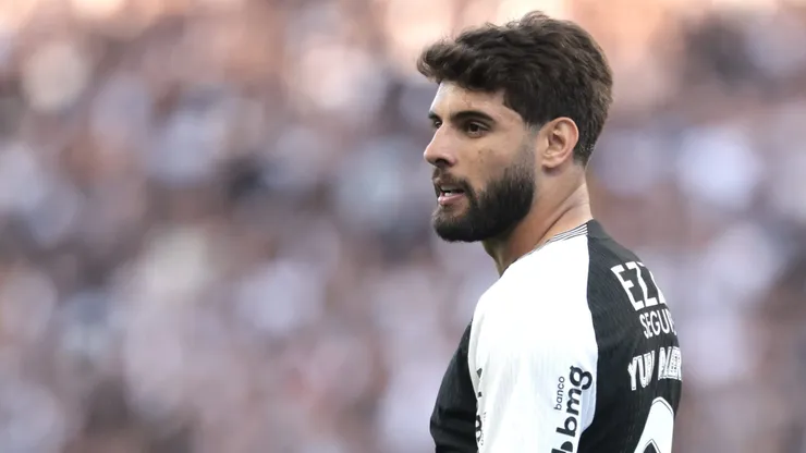 Yuri Alberto jogador do Corinthians durante partida contra o Santos no estadio Arena Corinthians pelo campeonato Brasileiro A 2025.