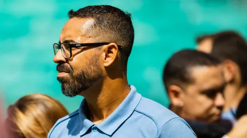 Felipe Freitas, técnico do Bahia, fala sobre a atuação da equipe contra o Juventude no Brasileirão Feminino (Reprodução/Letícia Martins/EC Bahia)
