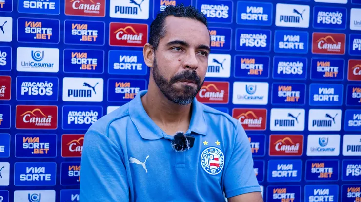 Felipe Freitas treinador do Bahia, fala sobre a classificação histórica do clube para as quartas de final do Brasileirão Feminino (Reprodução/Leticia Martins/EC Bahia)