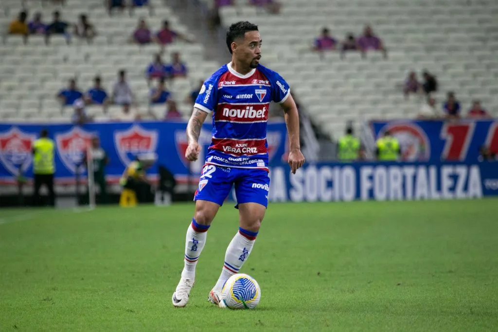 Yago Pikachu jogador do Fortaleza durante partida contra o Botafogo – Foto: Baggio Rodrigues/AGIF