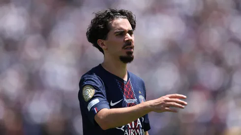 PASADENA, CALIFORNIA - JUNE 15: Vitinha of Paris Saint-Germain looks on during the FIFA Club World Cup 2025 group B match between Paris Saint-Germain FC and Club Atletico de Madrid at Rose Bowl Stadium on June 15, 2025 in Pasadena, California. (Photo by Stu Forster/Getty Images)