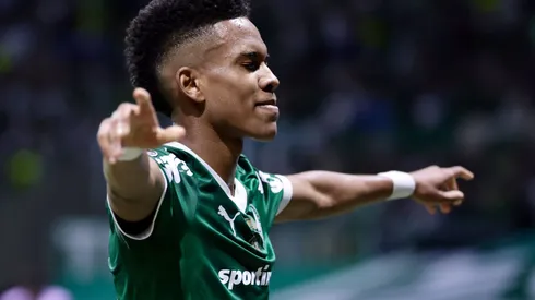 Estêvão, atacante do Palmeiras. Fernando Moreno/AGIF