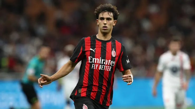 MILAN, ITALY - MAY 24: Joao Felix of AC Milan looks on during the Serie A match between AC Milan and AC Monza at Stadio Giuseppe Meazza on May 24, 2025 in Milan, Italy. (Photo by Marco Luzzani/Getty Images)