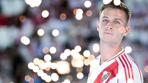 BUENOS AIRES, ARGENTINA – JANUARY 21: (EDITOR'S NOTE: Image taken with double exposure) Giuliano Galoppo of River Plate looks on prior to a international friendly match between River Plate and Mexico at Estadio Más Monumental Antonio Vespucio Liberti on January 21, 2025 in Buenos Aires, Argentina. (Photo by Marcelo Endelli/Getty Images)