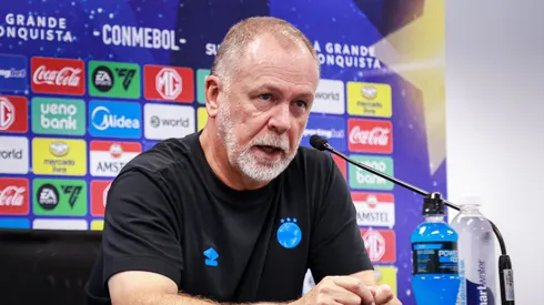 RS – PORTO ALEGRE – 29/05/2025 – COPA SUL-AMERICANA 2025, GREMIO X SPORTIVO LUQUENO – Mano Menezes tecnico do Gremio durante coletiva apos vitoria contra o Sportivo Luqueno no estadio Arena do Gremio pelo campeonato Copa Sul-americana 2025. Foto: Maxi Franzoi/AGIF
