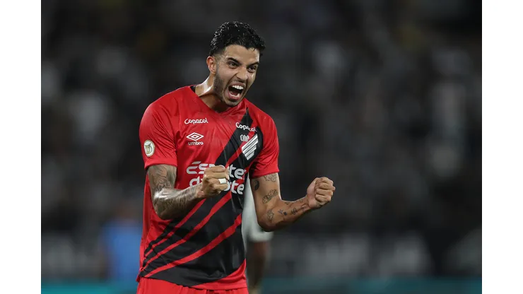 RIO DE JANEIRO, BRAZIL - JUNE 19: Kaique Rocha of Athletico Paranaense reacts during the match between Botafogo and Athletico Paranaense as part of Brasileirao 2024 at Estadio Olimpico Nilton Santos on June 19, 2024 in Rio de Janeiro, Brazil. (Photo by Wagner Meier/Getty Images)