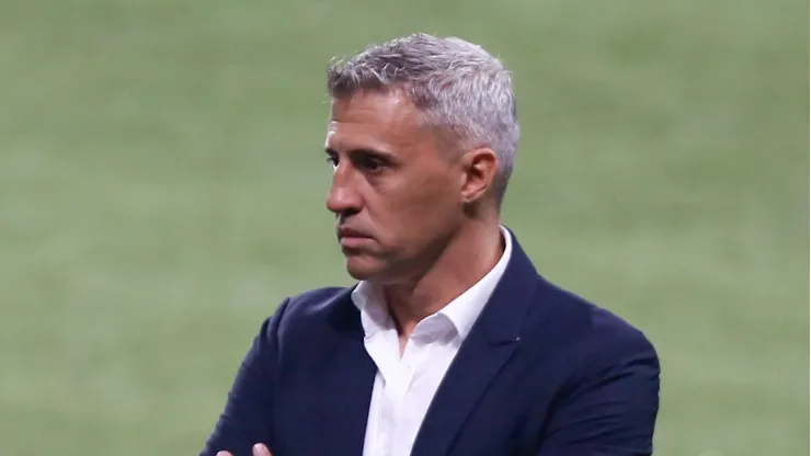Hernan Crespo tecnico do Sao Paulo durante partida contra o Palmeiras no estadio Arena Allianz Parque pelo campeonato Paulista 2021. Foto: Marcello Zambrana/AGIF