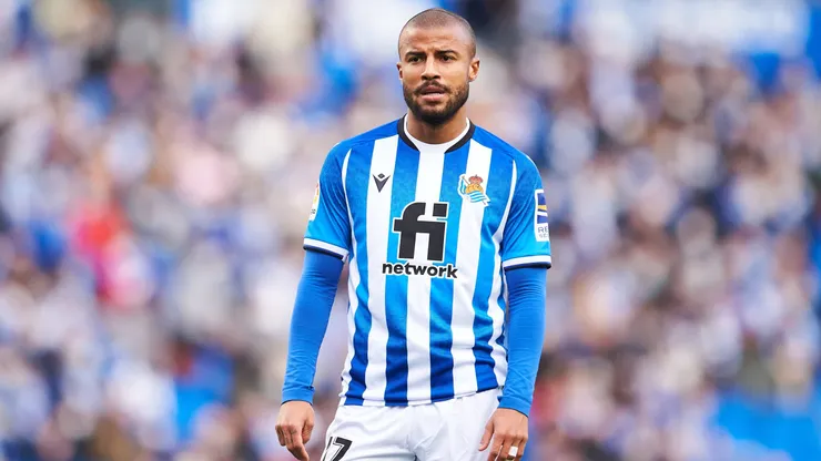 Rafael Alcantara of Real Sociedad looks on during the La Liga Santader match between Real Sociedad and RC Celta de Vigo