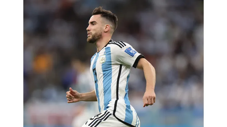 Nicolas Tagliafico of Argentina during the FIFA World Cup Qatar 2022 quarter final match between Netherlands and Argentina at Lusail Stadium on December 09, 2022 in Lusail City, Qatar. (Photo by Catherine Ivill/Getty Images)