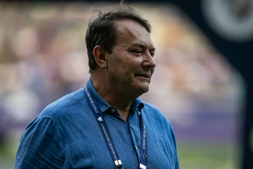 Pedro Lourenco, presidente  do Cruzeiro durante partida contra o Vasco – Foto: Fernando Moreno/AGIF