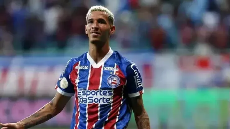 Arthur Sales, ex-Vasco atuando eplo Bahia em 2023 - Foto: Felipe Oliveira / EC Bahia