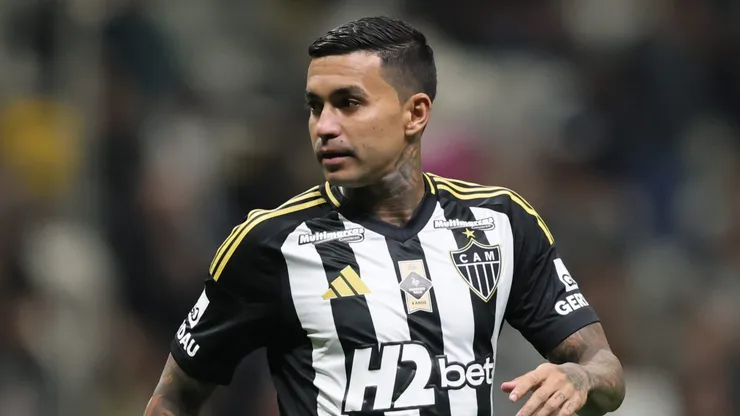 MG - BELO HORIZONTE - 12/06/2025 - BRASILEIRO A 2025, ATLETICO-MG X INTERNACIONAL - Dudu jogador do Atletico-MG durante partida contra o Internacional no estadio Arena MRV pelo campeonato Brasileiro A 2025. Foto: Gilson Lobo/AGIF