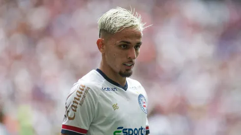Biel jogador do Bahia durante partida contra o Itabuna no estadio Arena Fonte Nova pelo campeonato Baiano 2023.