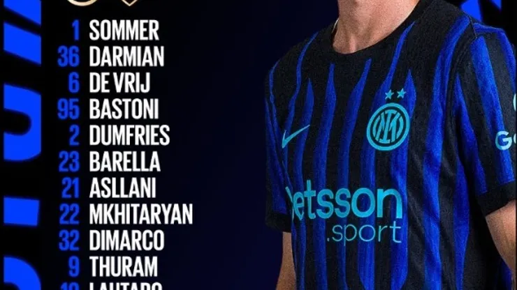 Escalação da Inter de Milão
