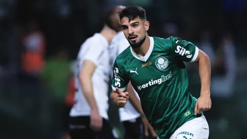 SP – SAO PAULO – 22/05/2025 – COPA DO BRASIL 2025, PALMEIRAS X CEARA – Flaco Lopez jogador do Palmeiras comemora seu gol durante partida contra o Ceara no estadio Arena Allianz Parque pelo campeonato Copa Do Brasil 2025. Foto: Ettore Chiereguini/AGIF