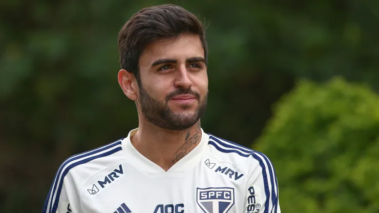 Liziero durante treinamento do São Paulo em 2019.