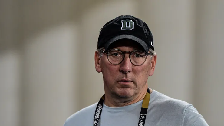 Jhon Textor dono do Botafogo durante partida contra o Palmeiras no estádio Engenhão pelo campeonato Brasileiro A 2023. Foto: Thiago Ribeiro/AGIF