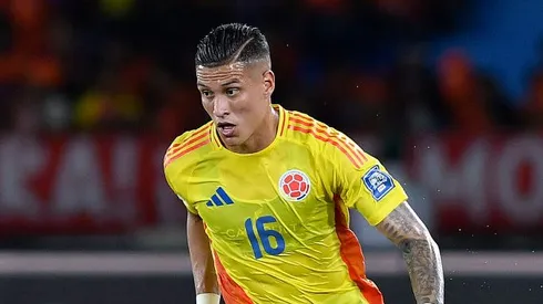 BARRANQUILLA, COLOMBIA – NOVEMBER 19: Juan Portilla of Colombia controls the ball during the South American FIFA World Cup 2026 Qualifier match between Colombia and Ecuador at Roberto Melendez Metropolitan Stadium on November 19, 2024 in Barranquilla, Colombia. (Photo by Gabriel Aponte/Getty Images)