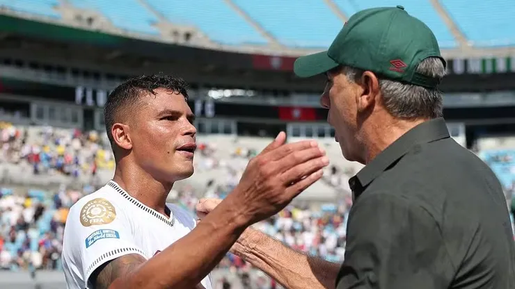 Thiago Silva e Renato Gaúcho em Inter de Milão 0 x 2 Fluminense, na Copa do Mundo — Foto: Steph Chambers - FIFA/FIFA via Getty Images