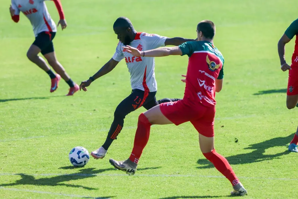 Enner Valencia foi utilizado no segundo tempo do jogo-treino. Foto: Ricardo Duarte / Internacional