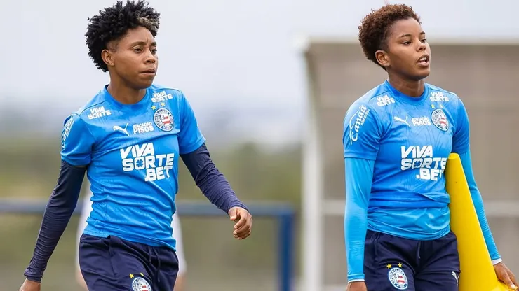 Bahia volta a treinar focado nas partidas contra o Corinthians no Brasileirão Feminino (Reprodução/Leticia Martins/EC Bahia)