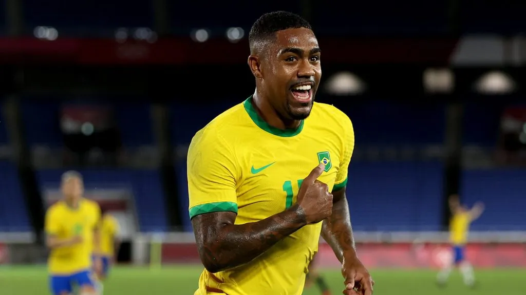 Malcom em ação pela seleção Brasileira nas Olímpiadas. (Photo by Francois Nel/Getty Images)