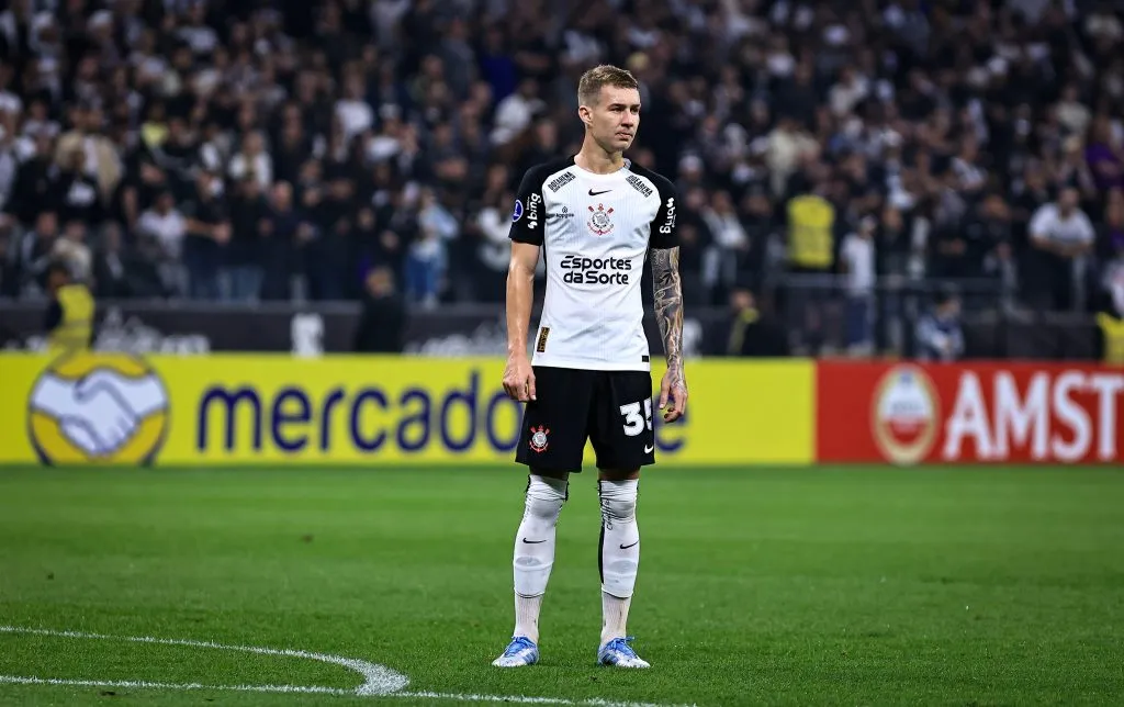 Charles jogador do Corinthians durante partida contra o América de Cali-COL –  Foto: Fabio Giannelli/AGIF