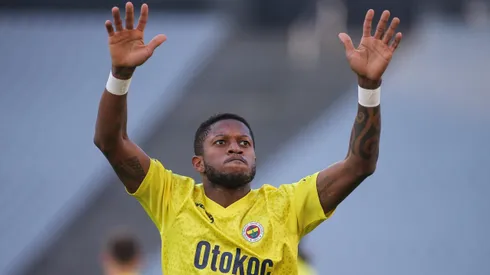 Fred of Fenerbahce reacts during the Turkish Super League match between Fatih Karagumruk and Fenerbahce at Ataturk Olympic Stadium on April 14, 2024 in Istanbul, Turkey.